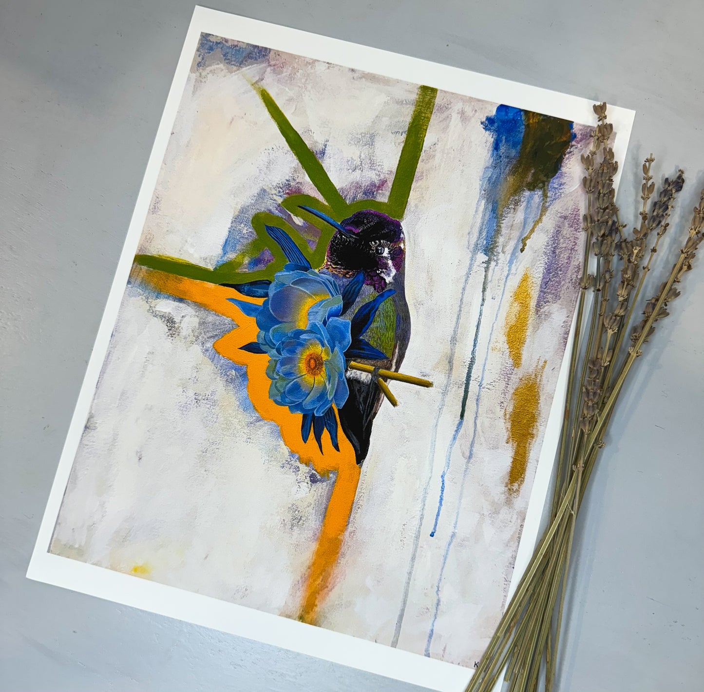 Hummingbird Love Print