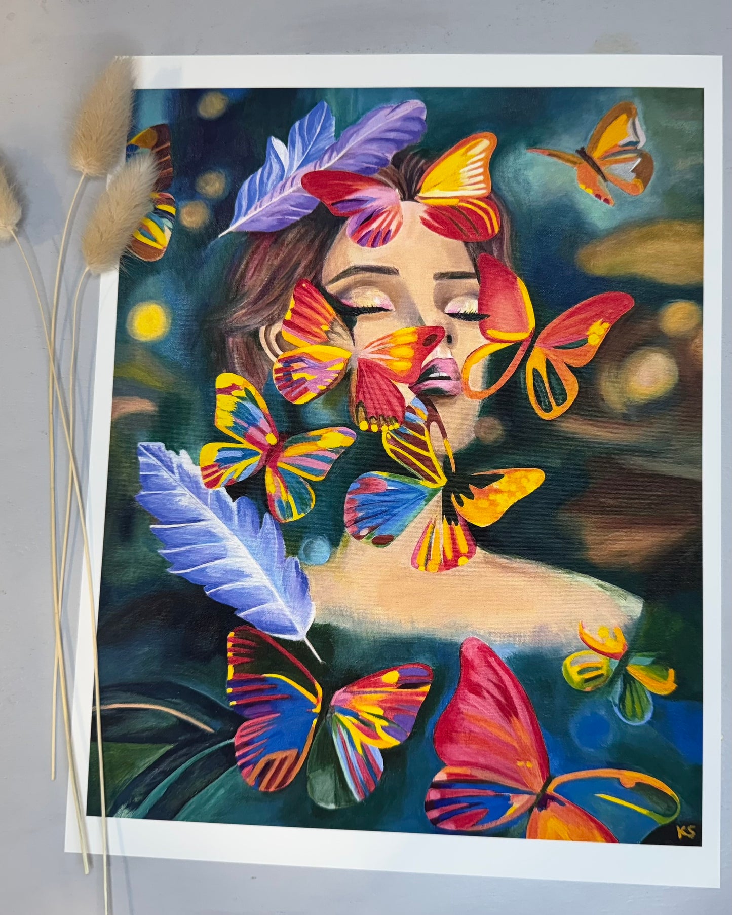 Tranquil Flutter Print