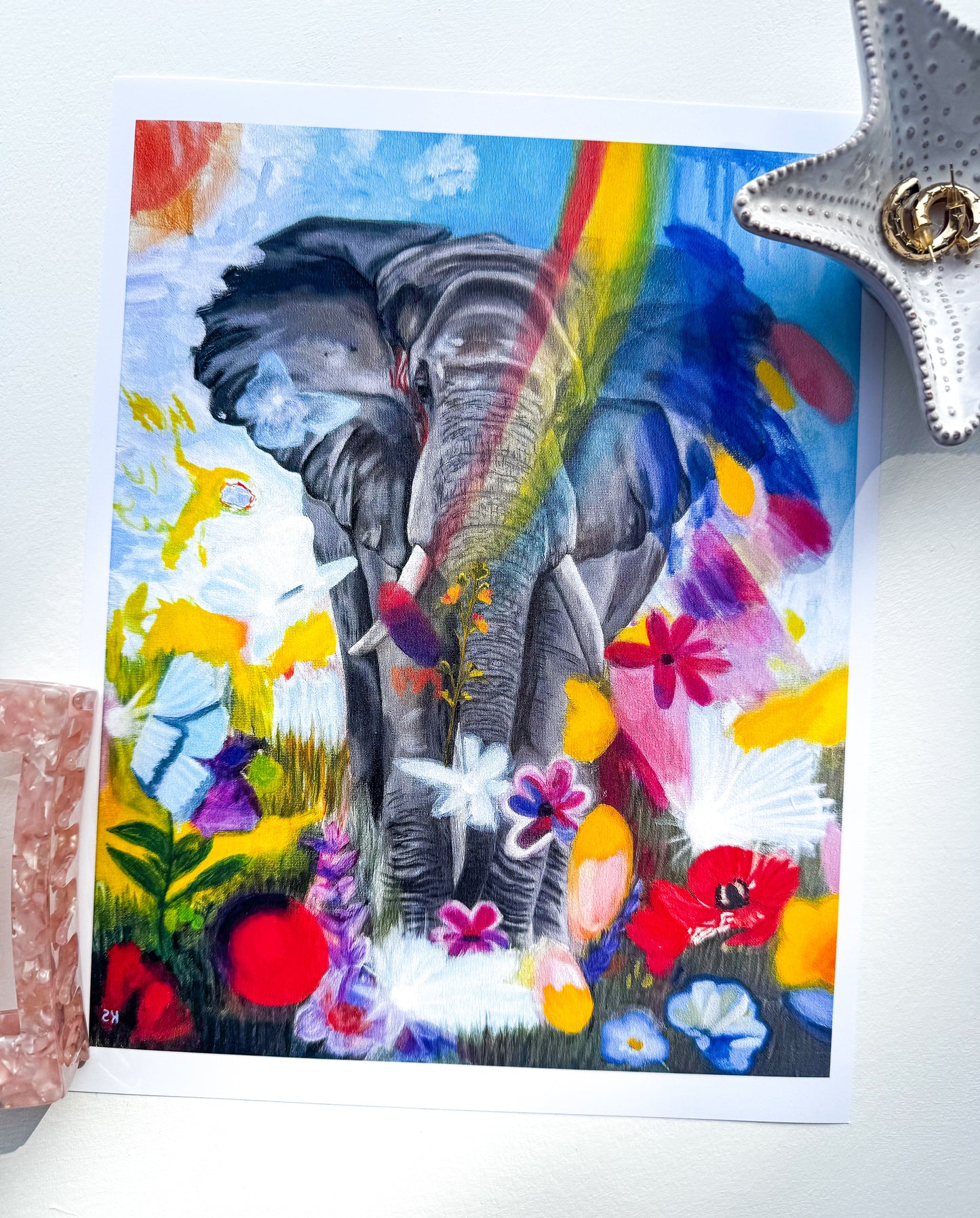 Elephant Rave Print