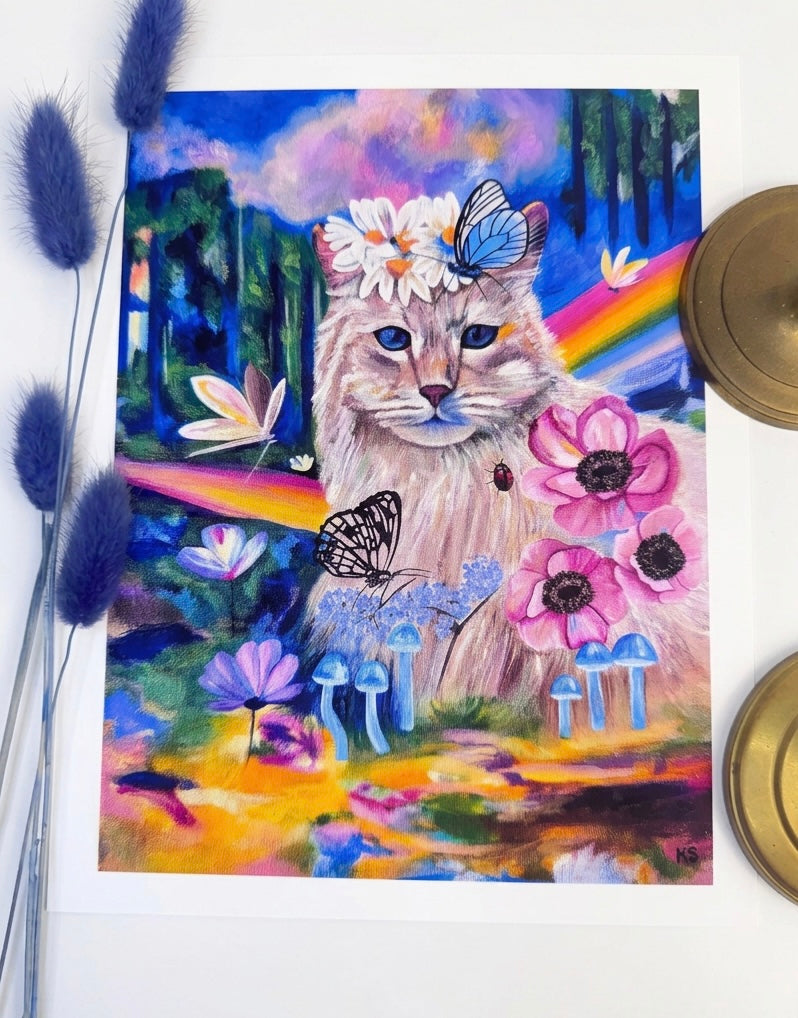 An image of print featuring a  cat