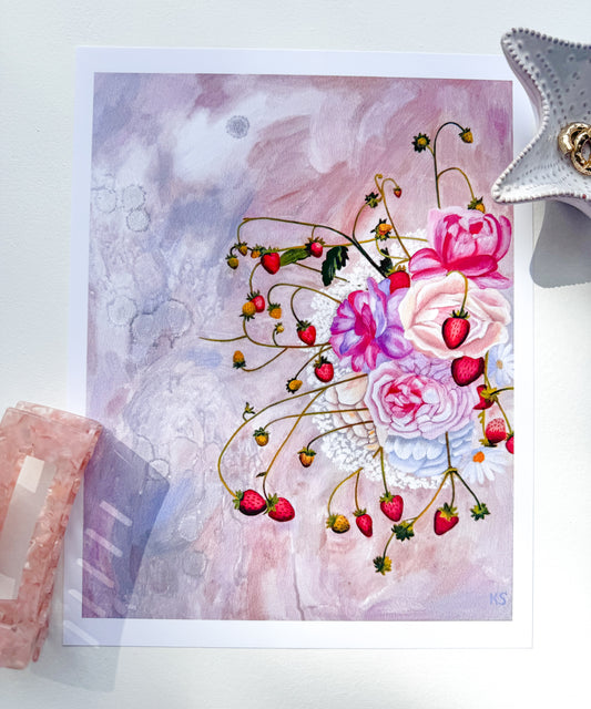 Strawberry Rosé Print