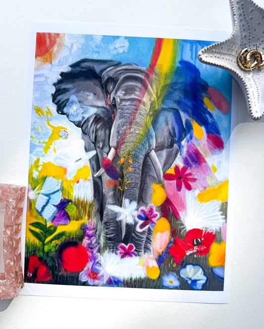 Elephant Rave Print