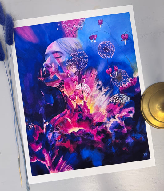 Blazing Heart Print