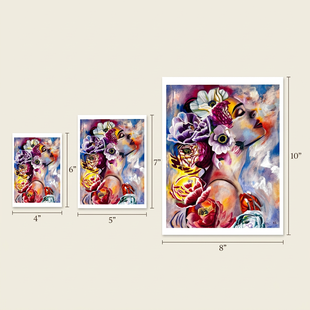 Always Blooming print size guide