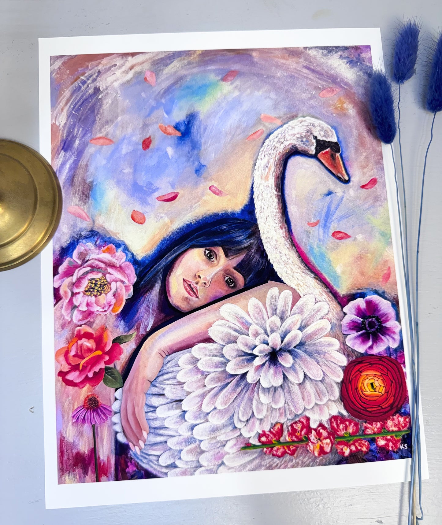 The Swans Quiet Harbour Print