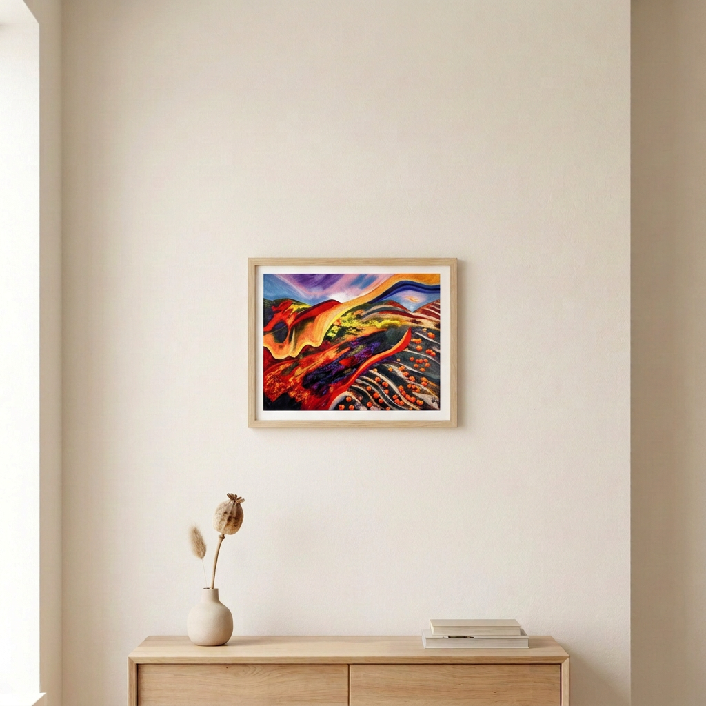 Escapade Print in a neutral room