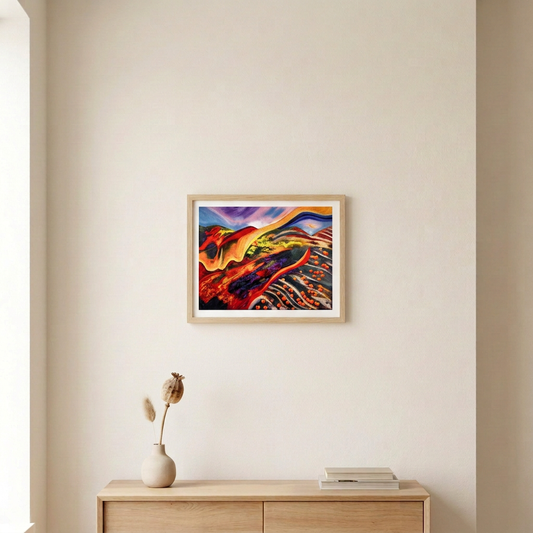 Escapade Print in a neutral room
