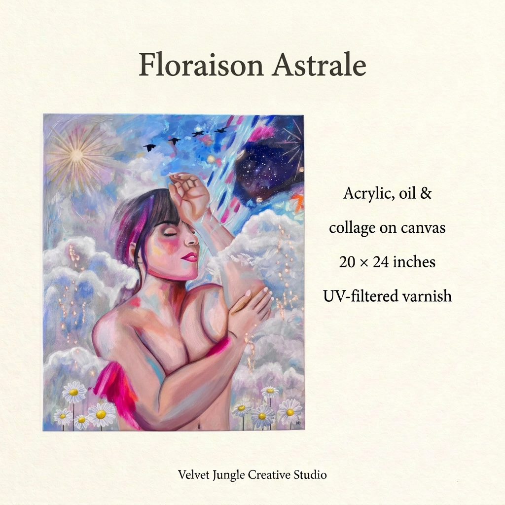 Floraison Astrale materials and finish card