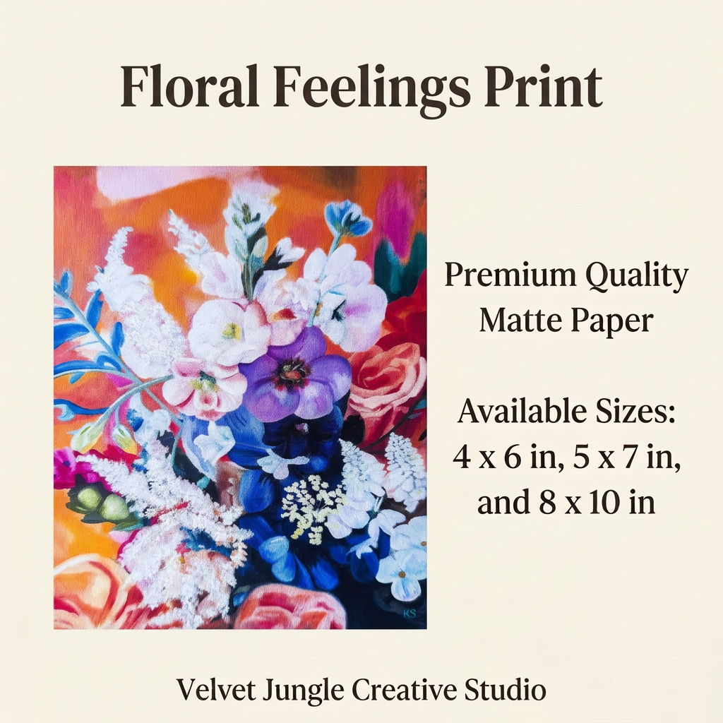 Floral Feelings Print details card