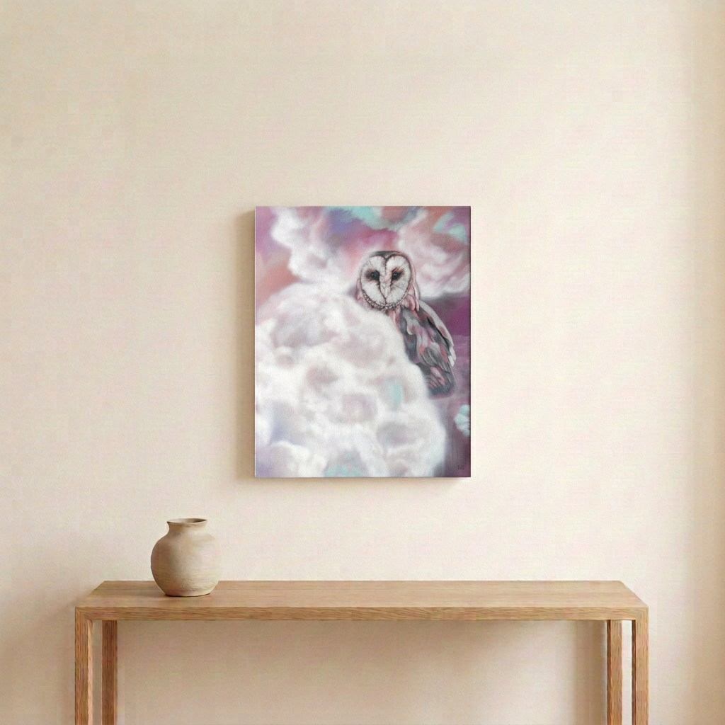 Gentle Visionary mockup with a smaller, realistically scaled canvas