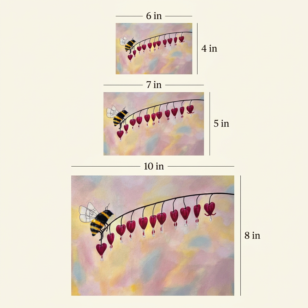 Hearts Nectar Print size guide
