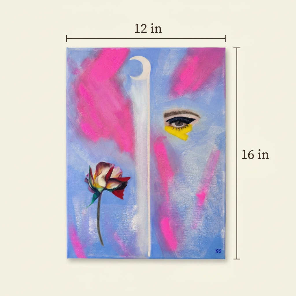 Painted minimalist size guide