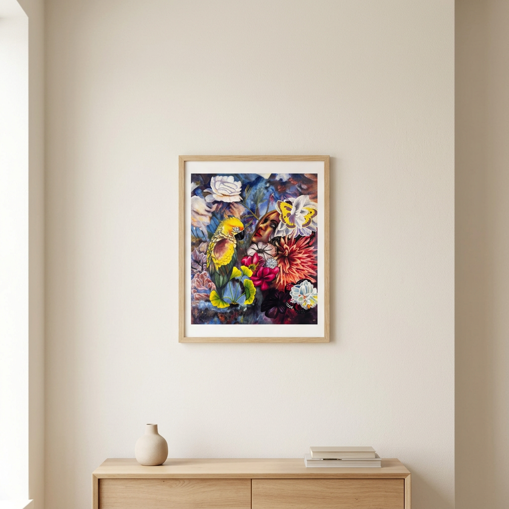 Room mockup of the Abundant Kingdom Print at 8 x 10 inch scale
