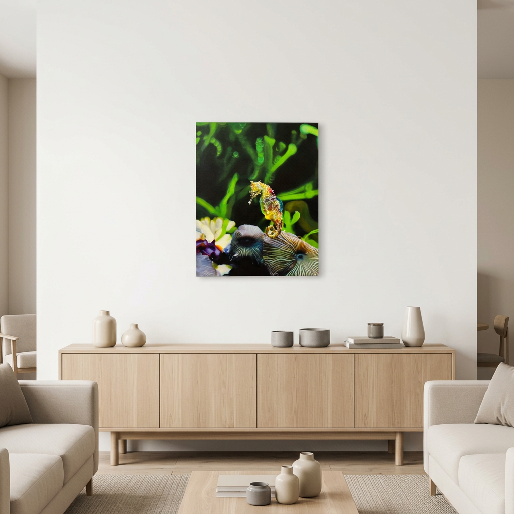 Seahorse Study small-scale room mockup
