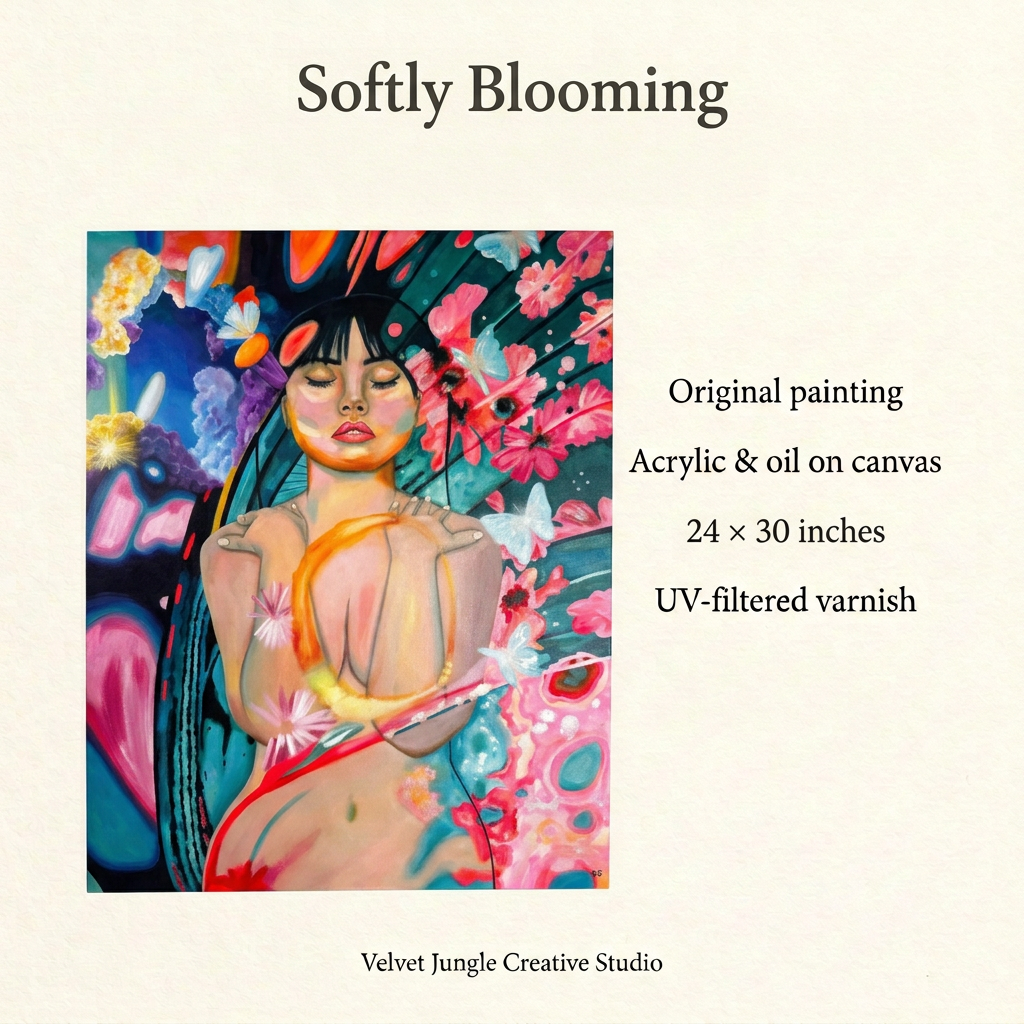 Softly Blooming details card