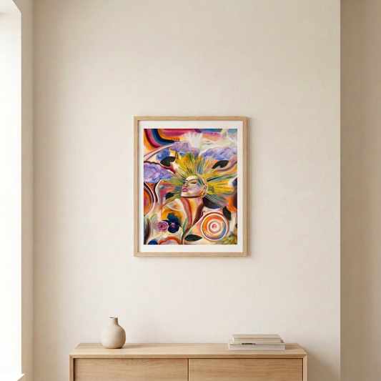 Sun Goddess Print room mockup