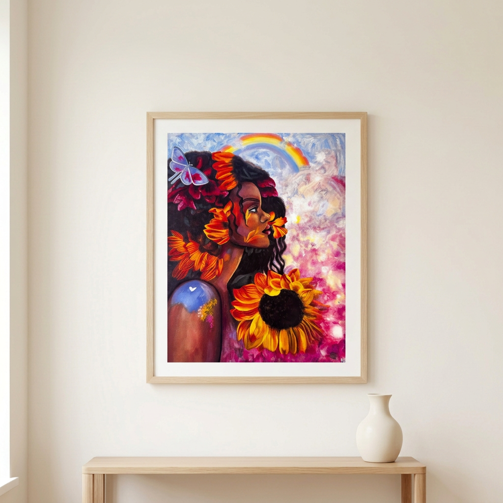 Sweet Sky framed room mockup