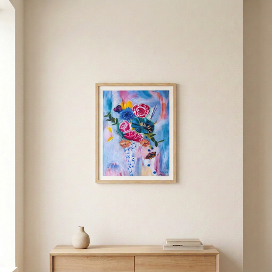 Sweeter Blossom framed room mockup