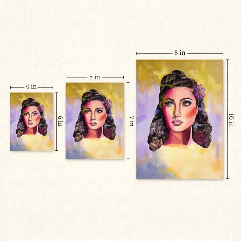 Vintage Lover Print size guide