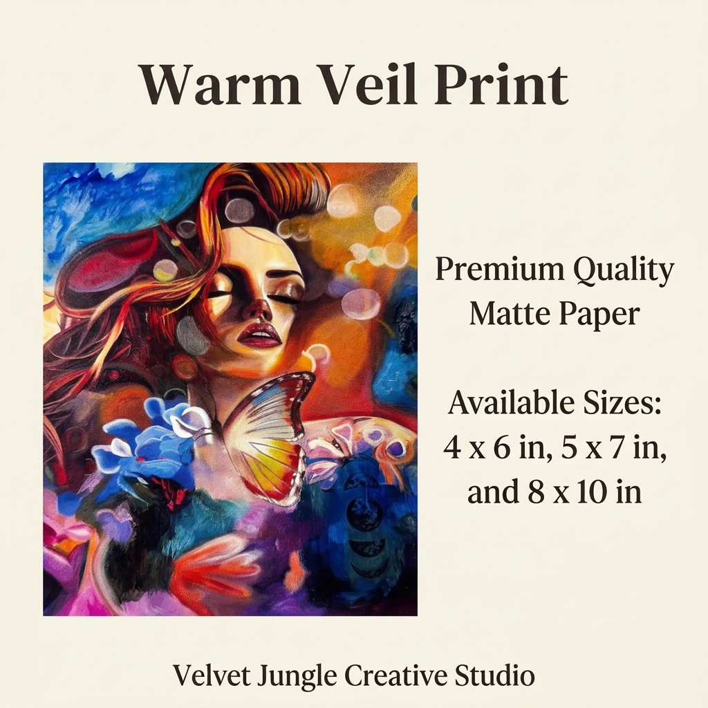 Warm Veil Print details card