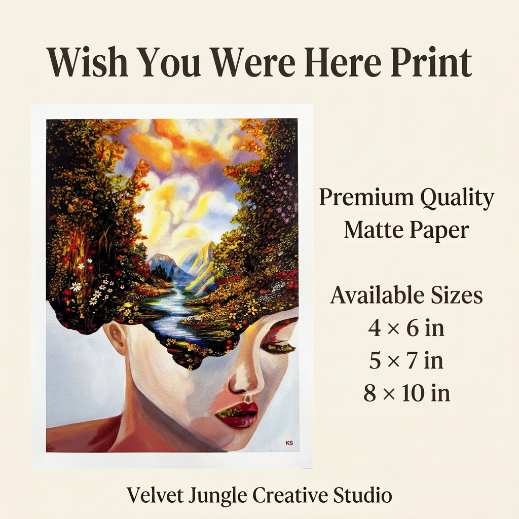 Wish You Were Here Print details card