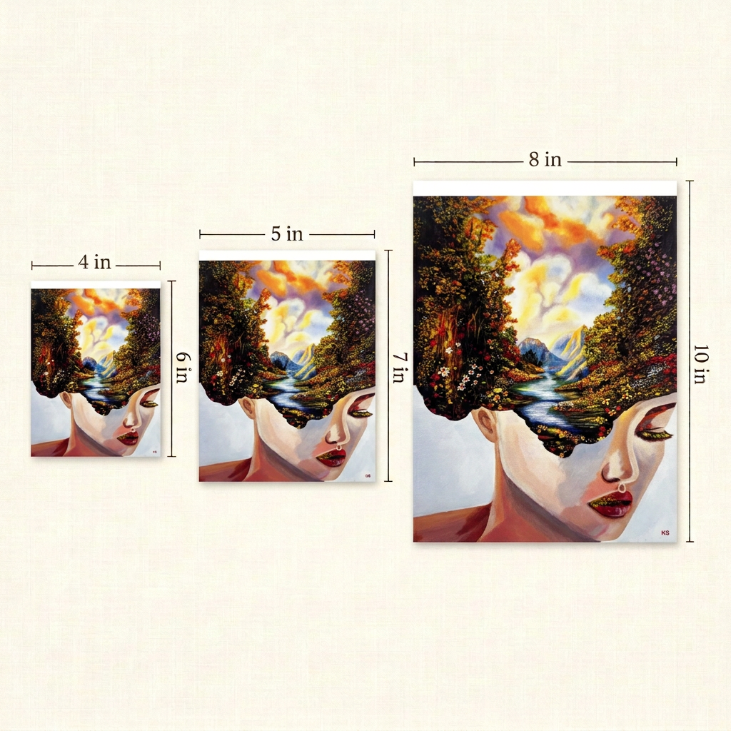 Wish You Were Here Print size guide